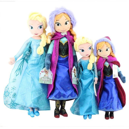 Disney Movie Frozen Plush Doll Elsa Anna Princess 40CM, 50CM Stuffed Plushie Kids Pillow Birthday Toy