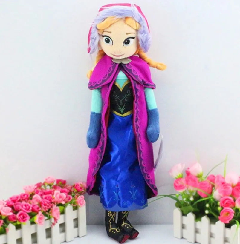 Disney Movie Frozen Plush Doll Elsa Anna Princess 40CM, 50CM Stuffed Plushie Kids Pillow Birthday Toy