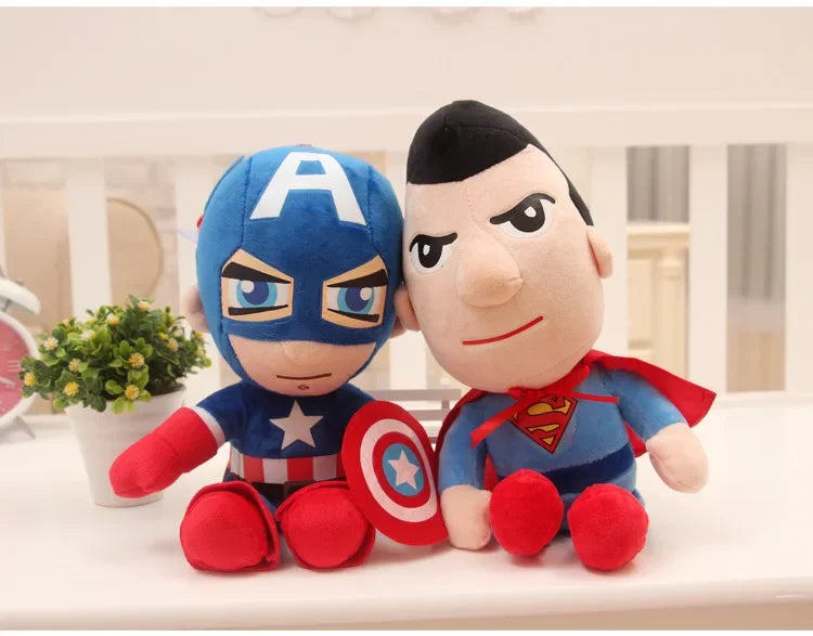 Marvel Cartoon Movie Anime Captain America Spider Man Iron Man Plushies Lovely Doll Cute Super Hero Plushies Gifts Kids