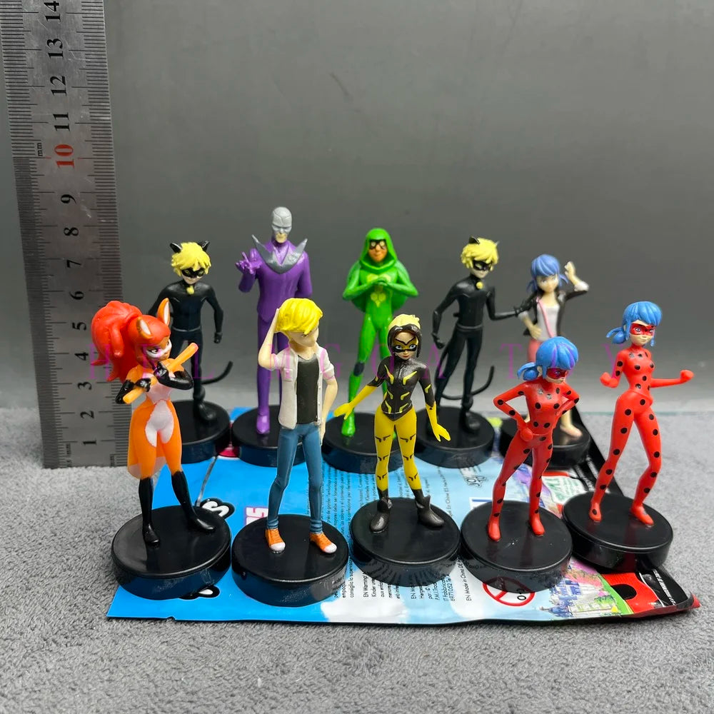 Miraculous: Tales of Ladybug and Cat Noir  Movie Cartoon Anime Characters Red Girl Black Cat Multiple Pets Elf Dolls Children's Gift Toys