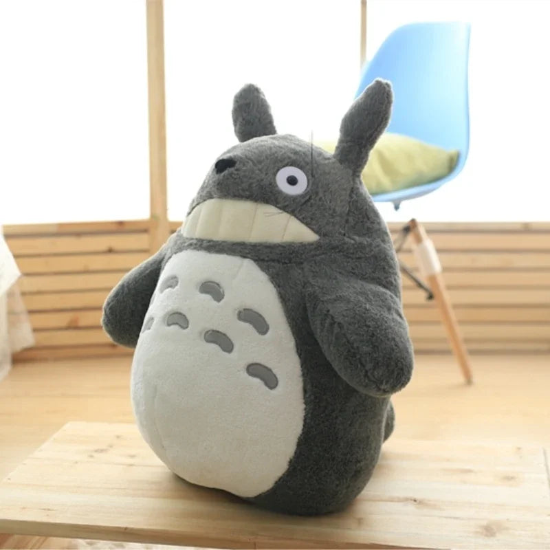 Cartoon Totoro Plush Toy Lovely Stuffed Movie Anime Grey Cat Plushies Totoro Hold Leaf Kawaii Doll Birthday Gifts Girl Kawaii