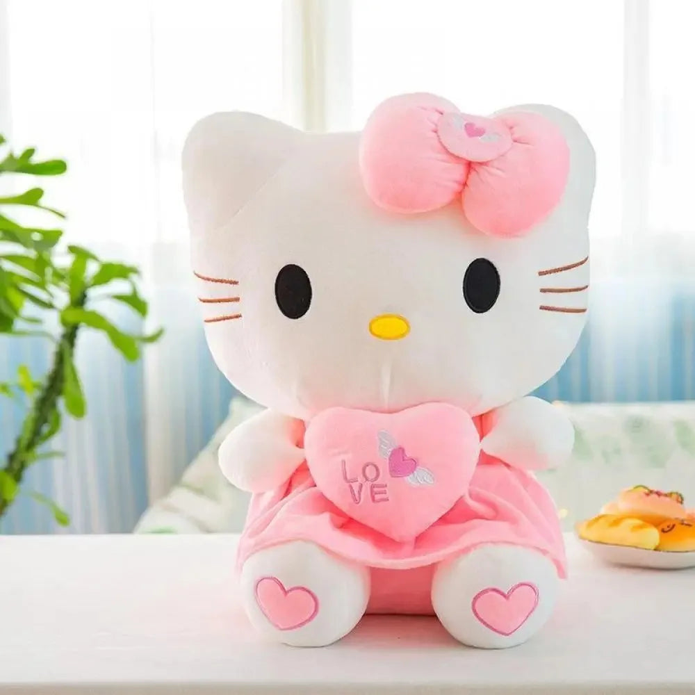 Hello Kitty Heart Hugging  Pink Plush Toys