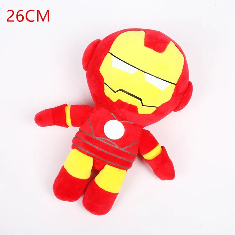 The Avengers  Movie 26cm  Plush Toy Super heroes Spider Man Captain America Iron Man Doll Stuffed Toys for Children Gift