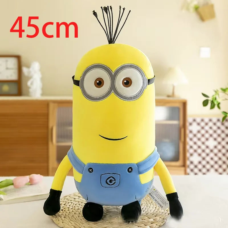 Minions Movie Yellow Plush Bob Plush Stuart Stuffed Toys In Jeans Soft Dolls Pillow Decoration Children Birthday Gift