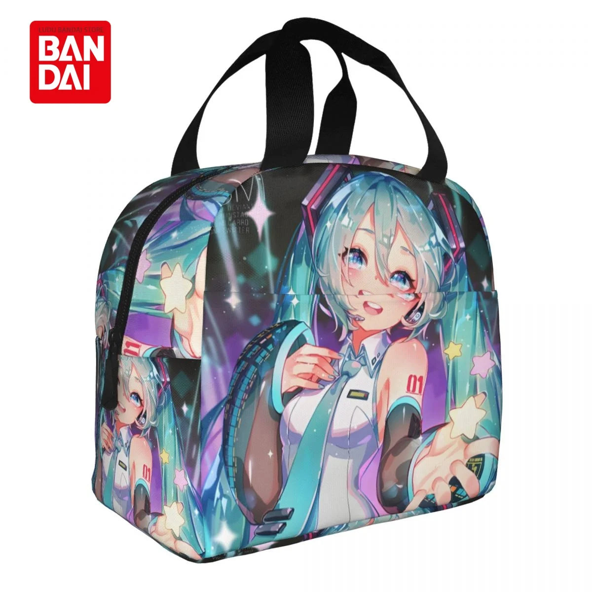 Hatsune Miku Insulated Lunch Bag for School Kids Office Sac Lunch Portable Thermal Cooler Lunch Box Handbag Gift