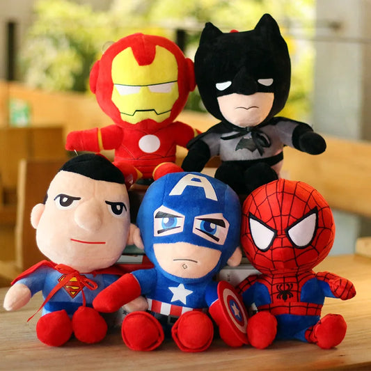 The Avengers  Movie 26cm  Plush Toy Super heroes Spider Man Captain America Iron Man Doll Stuffed Toys for Children Gift