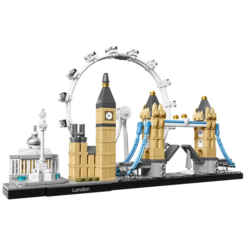 New York London Pairs Dubai Lanmark City Skyline Building Blocks