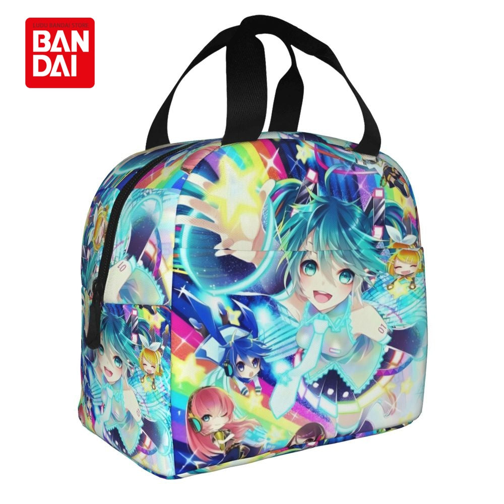 Hatsune Miku Insulated Lunch Bag for School Kids Office Sac Lunch Portable Thermal Cooler Lunch Box Handbag Gift