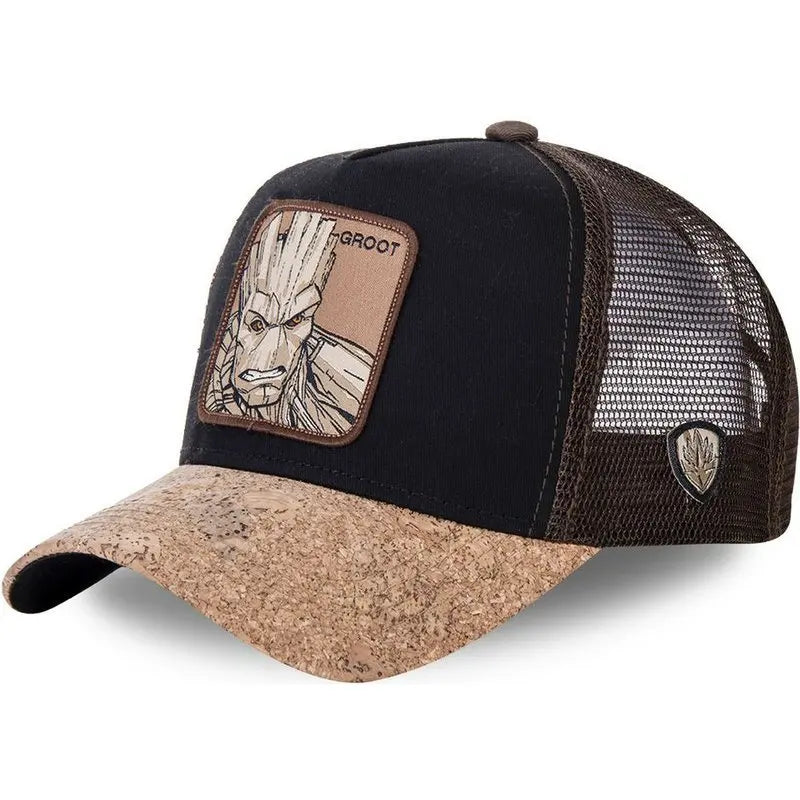 Marvel Anime Movies Sports Baseball Net Hat Superhero Spider-Man Iron Man Hulk Captain America Rocket Raccoon Venom Leisure Hat