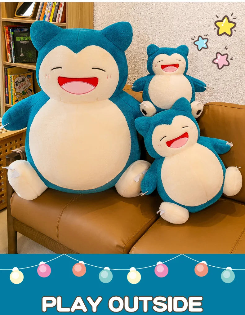 Pokemon Cartoon Snorlax 35cm Plush Toy Anime Movie Pocket Monster New Rare Soft Stuffed Animal Doll For Xmas Gift