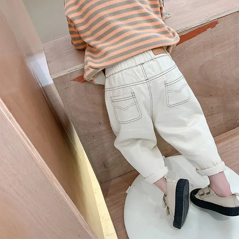 Kid's Loose Fashion Denim Casual Jeans