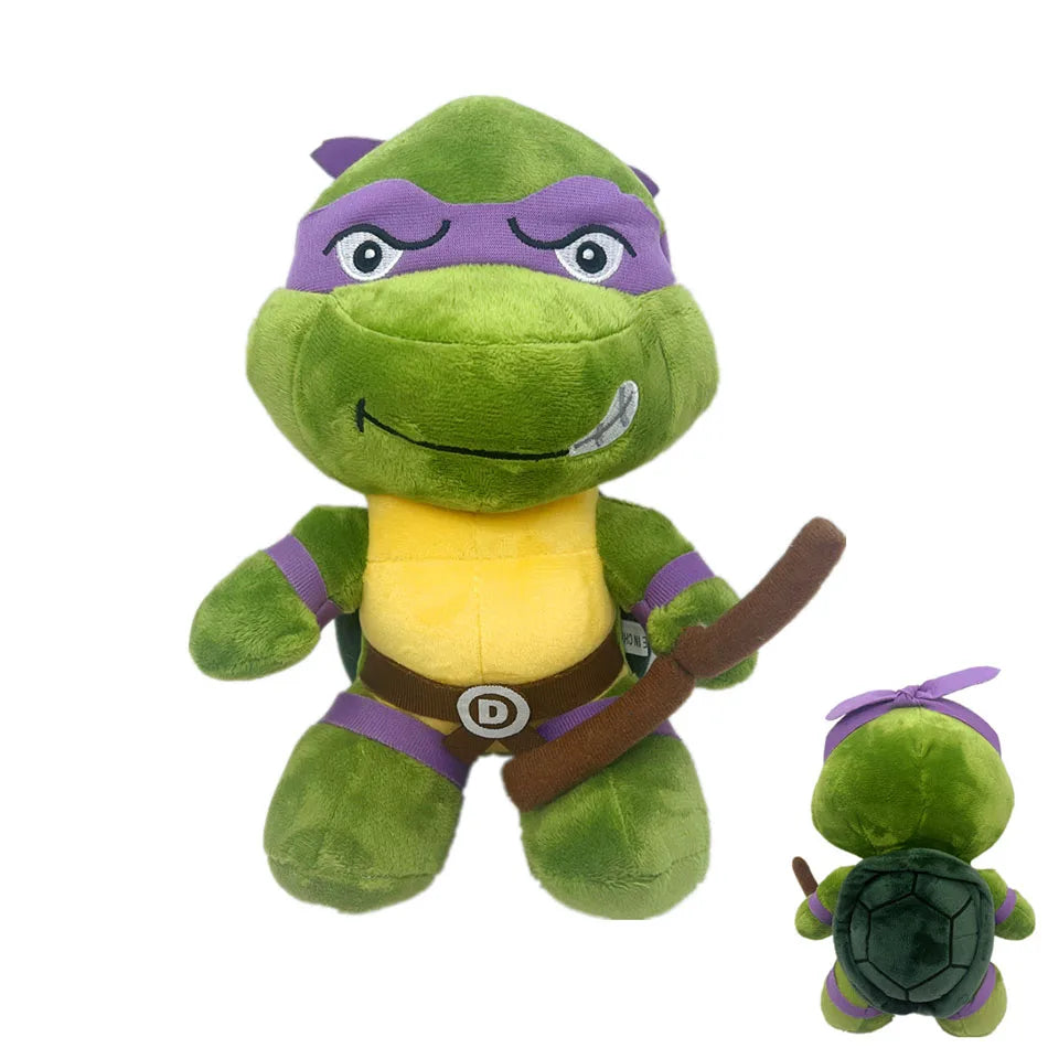 Ninja Turtles Plush Dolls25cm  Anime Game TMNT Leo Raph Mike Don Stuffed Animals Decoration Ornament Toys for Kids Birthday Gift