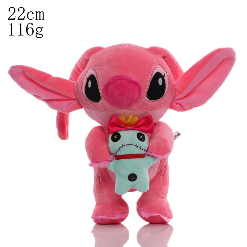 Disney Movie Lilo & Stitch Plush Doll Souvenir 20-25cm Cute Stitch Anime Figure Stuffed Toys Soft Pillow Children Gifts
