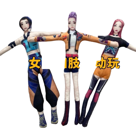 Kpop Movie Demon Hunters Cosplay Doll Plush Stuffed Dolls Abstract Joint Flexible Room Decoration Halloween Props Unisex Gifts