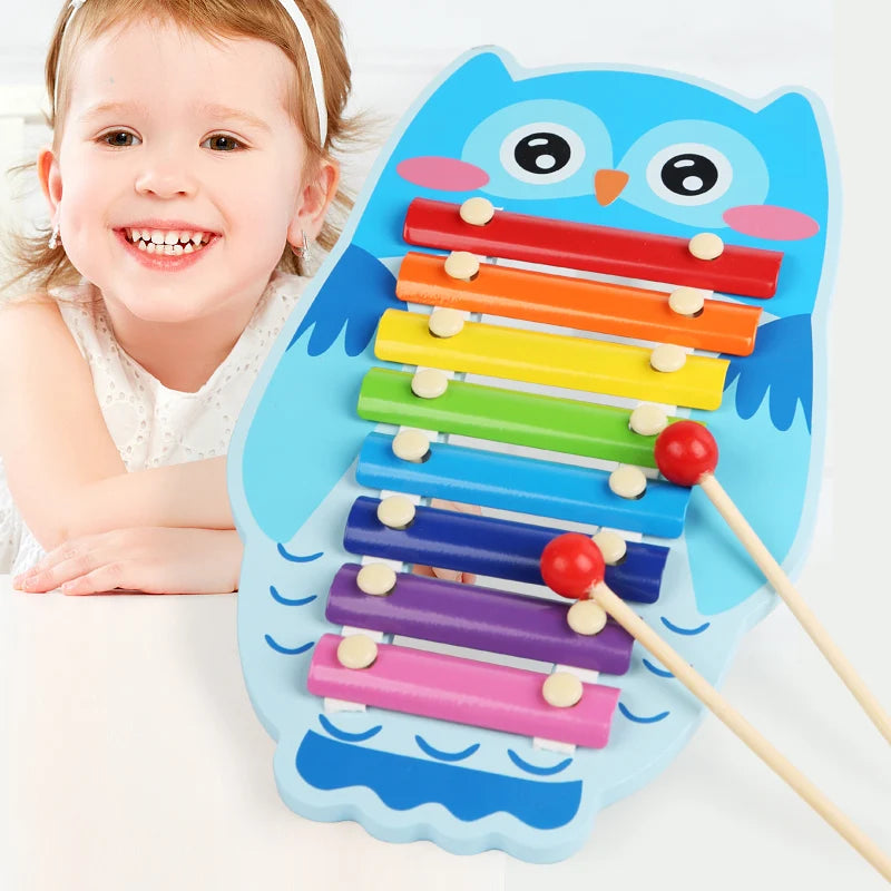 Montessori Wooden 8 Tones Multicolor Xylophone