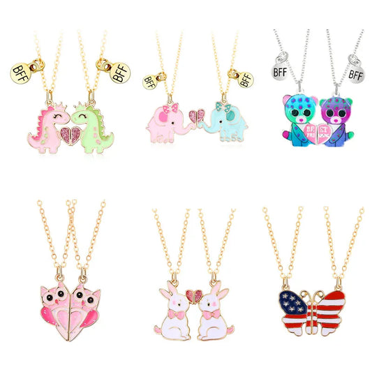 2 Pcs/set Best Friend Necklaces For Kids