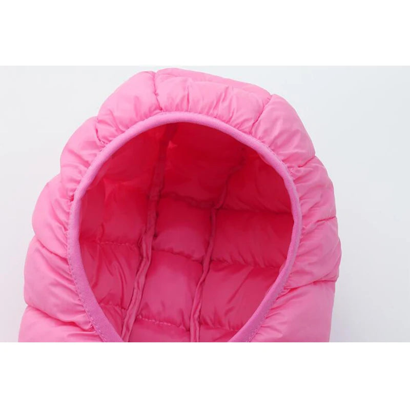 Kid's Lightweight Down Warm Hooded Jacket