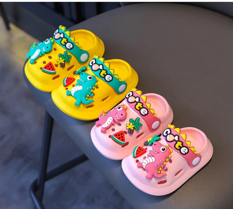 Children's Cartoon Themed Dinosaur Clogs