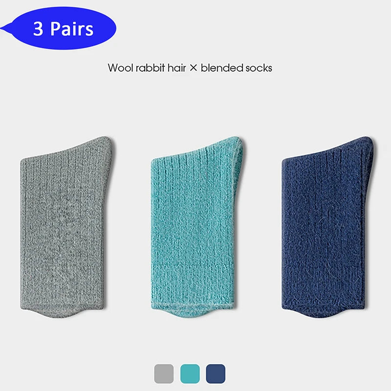 Children's 3 Pairs Woolen Thermal Socks