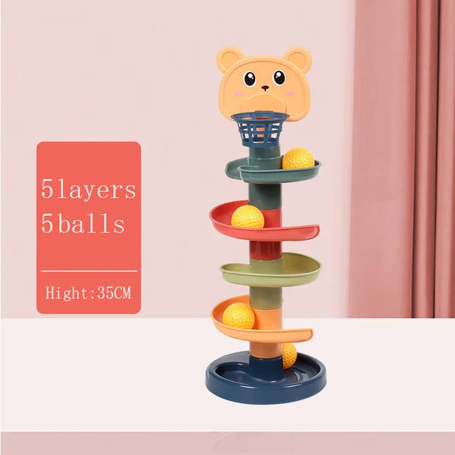 Montessori Baby Toy Rolling Ball Tower