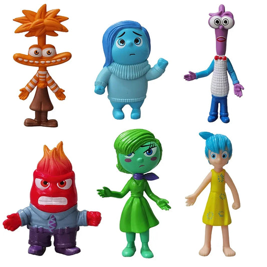 Inside Out 2 MOVIE  Action Figure Toy Cartoon Movie Joy Anxiety Anger Sadness Disgust Fear Model Doll Figurines Kids Gif