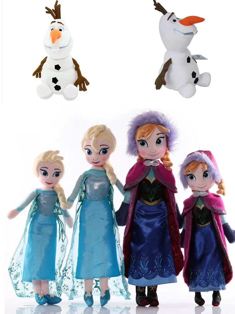 Disney movie Frozen Elsa And Anna 30-50CM Plush Stuffed Dolls From The Animated Movie  Frozen  Are Suitable As Birthday Or Christmas Gifts For Girls