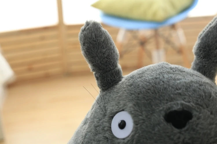 Cartoon Laugh Heartily Totoro Plush Toy Stuffed Movie Anime Totoro Lotus Leaf Plushies Lovely Pillow Japanese Style Doll Gifts