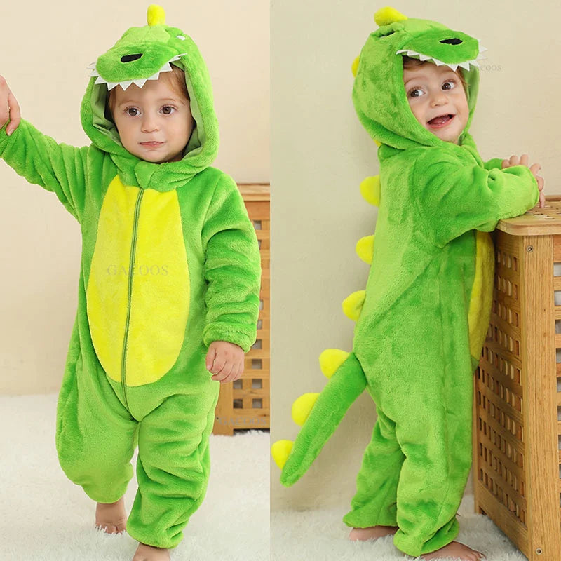 0 1 2 3 4 Years Kigurumi Pajamas for Toddler Baby Clothes Children Outfits Infant Dinosaur Unicorn Cat Monkey Cosplay Costumes