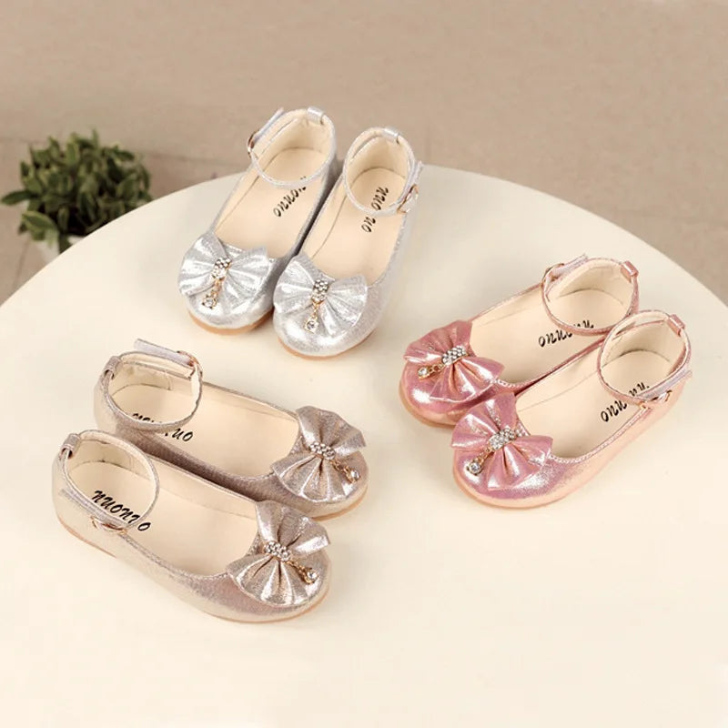 Girl's Leather Elegant  Flat Ballet Shoes