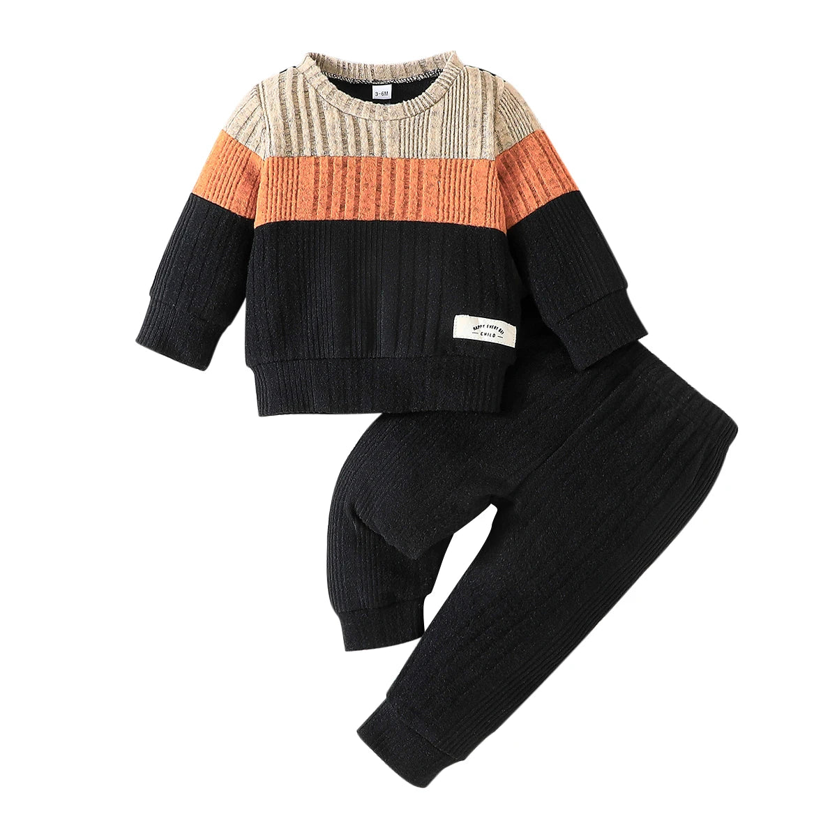 Baby Boy's Long Sleeve Warm Winter Sweater and pant Set