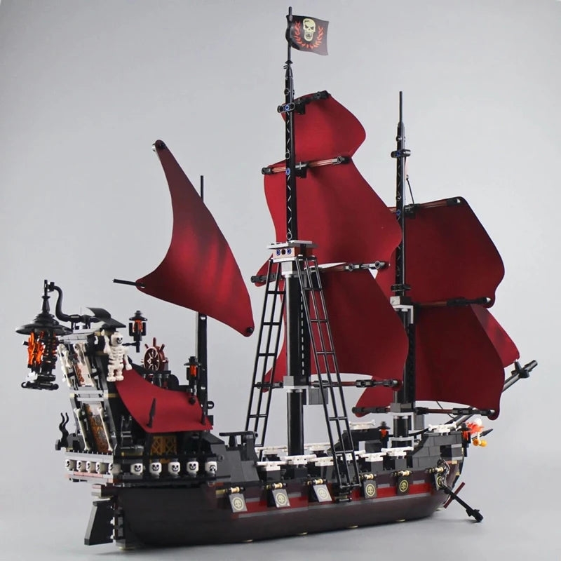 Pirates The Black Pearl And Queen Anne's Revenge Ship Building Block Model