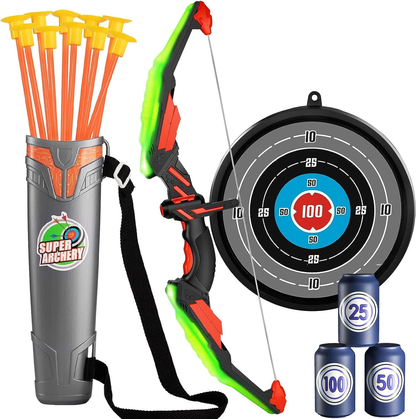 Kids Bow and Arrow LED Light Up Archery Set