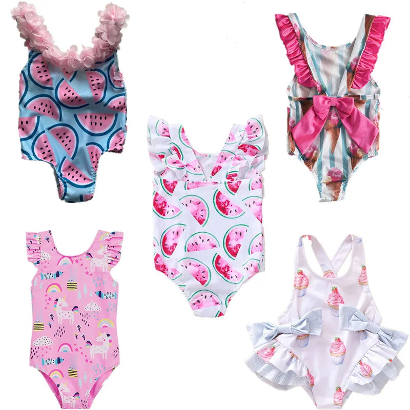 Floral Toddler Sunbeach Swimsuits