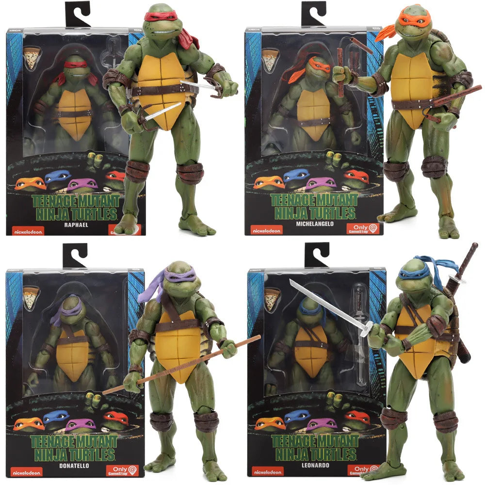 Teenage Mutant Ninja Turtles TMNT Leonardo Raphael Donatello Action Figure Model Turtle Ninja Movie Anime KidsToy Doll Gift