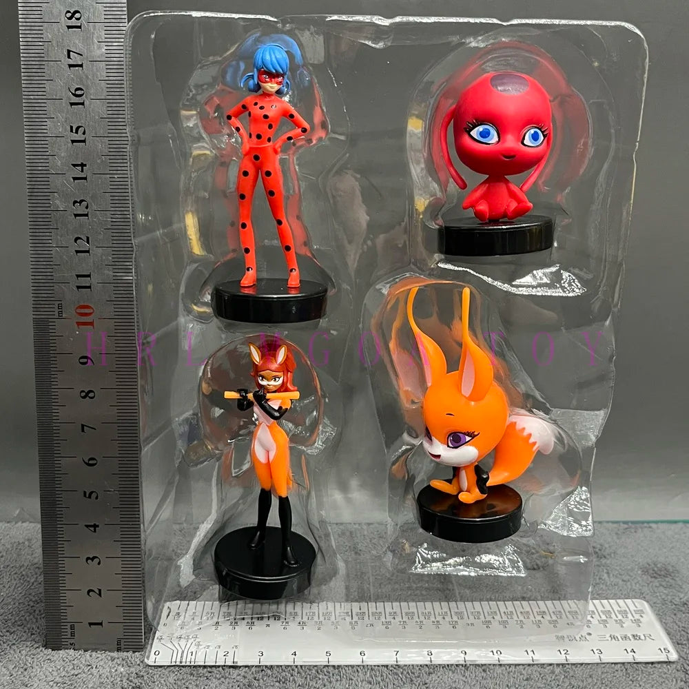 Miraculous: Tales of Ladybug and Cat Noir  Movie Cartoon Anime Characters Red Girl Black Cat Multiple Pets Elf Dolls Children's Gift Toys