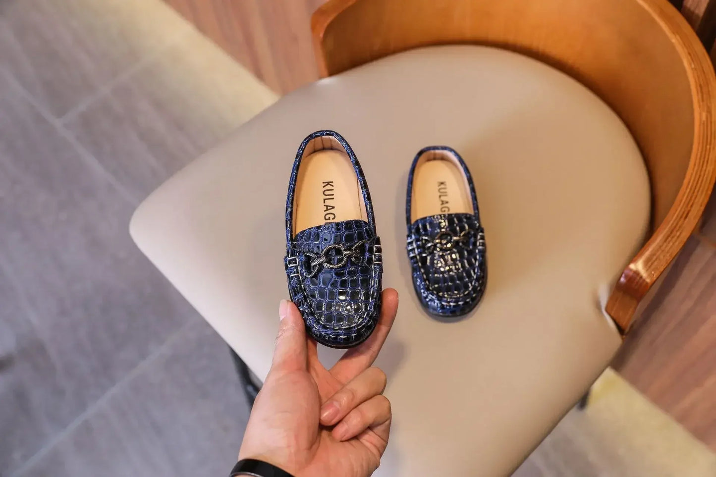 Kids Casual Leather Flats Slip-on Loafers