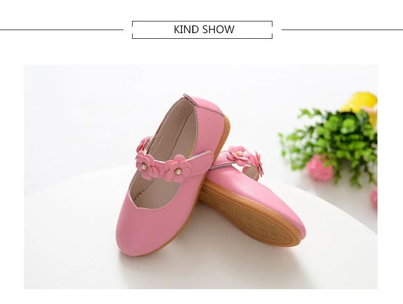 Girl's Breathable Leather Dancing Shoes