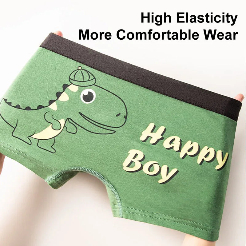 4 Pcs/Set Boy's Cotton Boxer