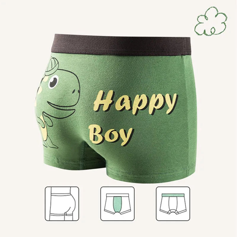 4 Pcs/Set Boy's Cotton Boxer