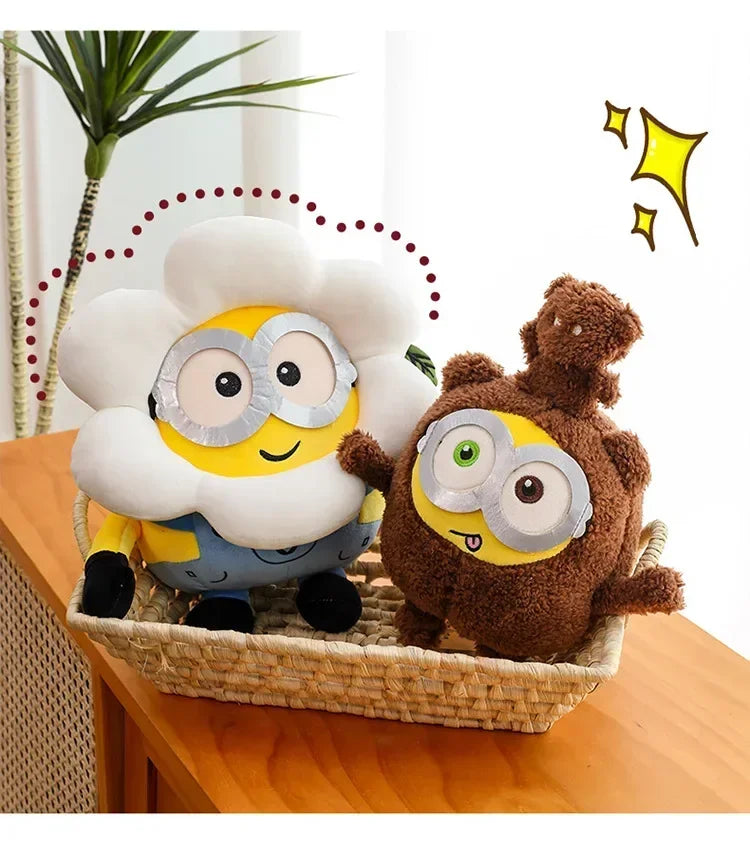 Movie Minions Plush Bob+Tim Series Bob Holding Tim Bear Doll High Quality Cute Animal Toys Christmas Gifts