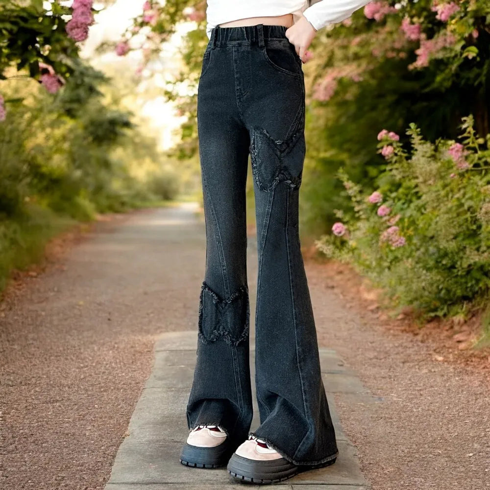 Girls Bell-bottomed Jeans