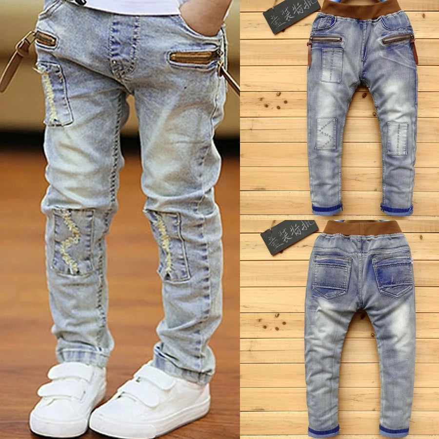 Boy's Trendy Skinny Classic Denim Jeans