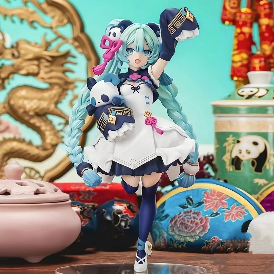 Anime Hatsune Miku X Cinnamoroll Figure panda swan series Cute Statue 18-22cm PVC Model Doll Toy boy Birthday Christmas Gift