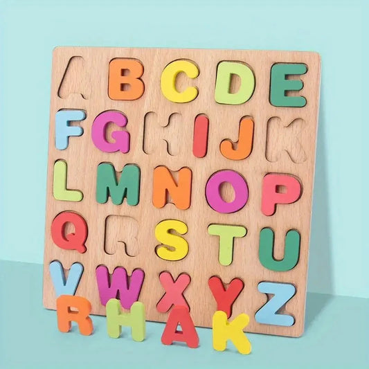 Colorful Alphabet Number Wooden Puzzles