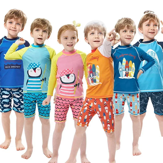 Kid's Cartoon Print  Swimwear