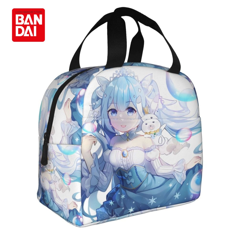 Hatsune Miku Insulated Lunch Bag for School Kids Office Sac Lunch Portable Thermal Cooler Lunch Box Handbag Gift
