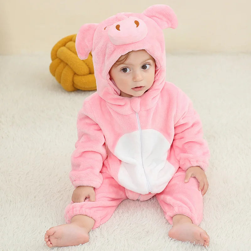 0 1 2 3 4 Years Kigurumi Pajamas for Toddler Baby Clothes Children Outfits Infant Dinosaur Unicorn Cat Monkey Cosplay Costumes