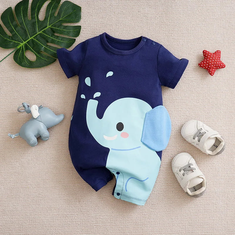 Newborn 3d Elephant Cotton Comfortable Romper