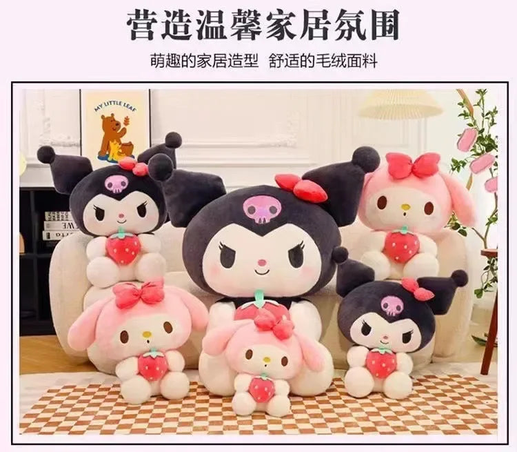 Anime  Hello Kitty Kuromi Cinnamoroll Plush Dolls Room Ornaments Pillow Toy Girl Children Birthday Valentine Gift
