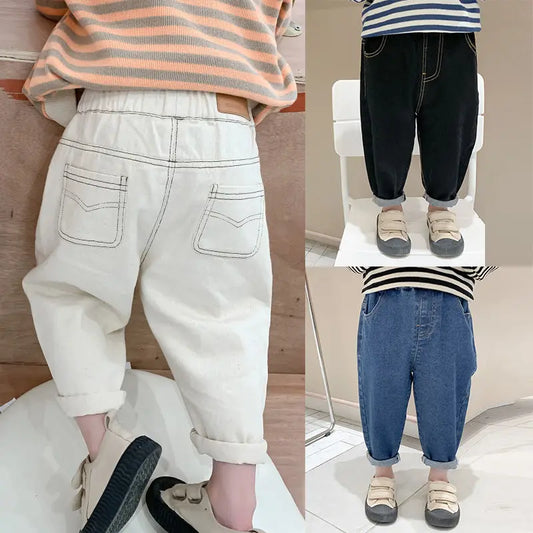 Kid's Loose Fashion Denim Casual Jeans